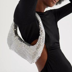 ⭐️ UO Chainmail Crescent Baguette Shine Shimmer Artsy Retro Y2K 2000 Bag Purse